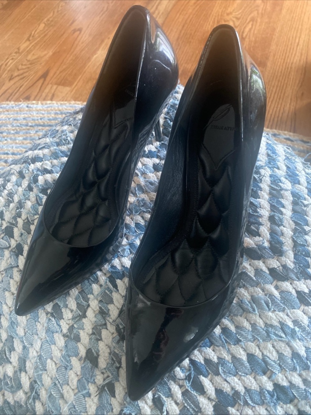 Black Patent Pointed-Toe Pumps - Brian Atwood Gently Loved Sz 9